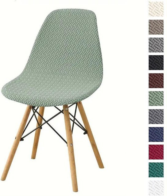 Yiran Furniture T-förmiger Schalenstuhlbezug aus Polyester, staubdicht und waschbar, B/T/H: 40 x 40 x 22 cm - Bild 1