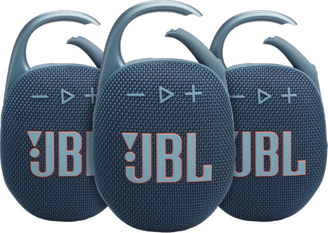 JBL Clip 5 Bluetooth Lautsprecher Blau 3er-Pack IP67 wasserfest - Bild 1