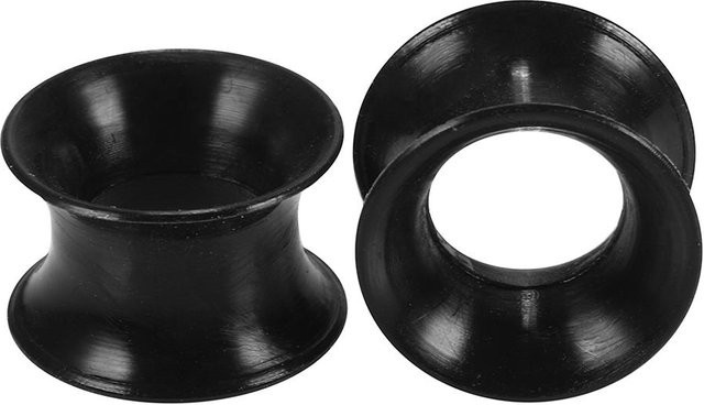 YULIN Ohrhaut Tunnel Plug, Silikon, Schwarz, Damen, 8mm - Bild 1