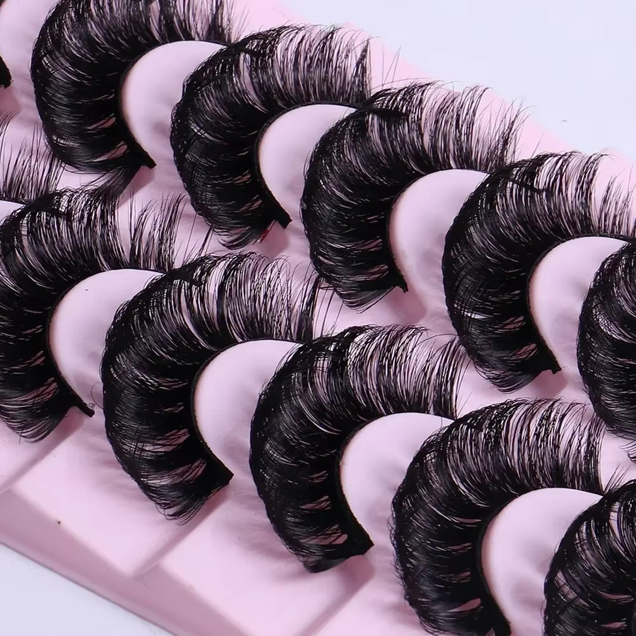 Russische Streifenwimpern 3D DD Curl, Black, 10 Paare - Bild 3
