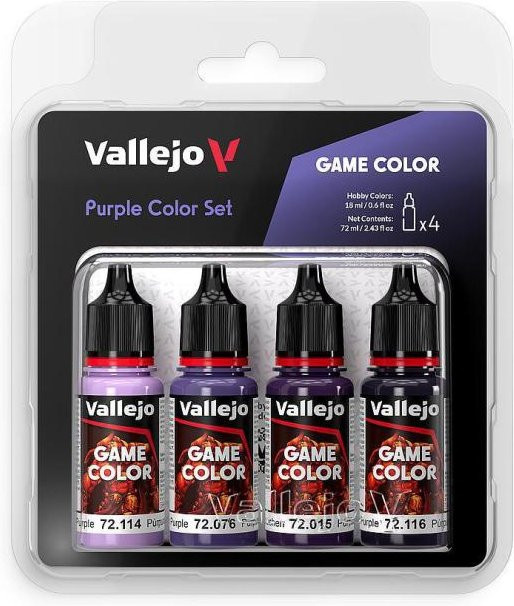 Vallejo Farb-Set Purpur, Bunt / Mehrfarbig, Lila, 4-teiliges Set - Bild 1