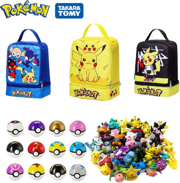 TAKARA TOMY Pokemon-Figur Pikachu, Monster-Elfenball-Set, mit Aufbewahrungstasche - Bild 1