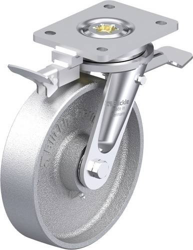 Blickle LIO-G 200IK-ST-RI4 Hitzebeständige Schwerlast-Lenkrolle in Silber, Rad-Durchmesser: 200 mm, Tragfähigkeit: 1000 kg - Bild 1