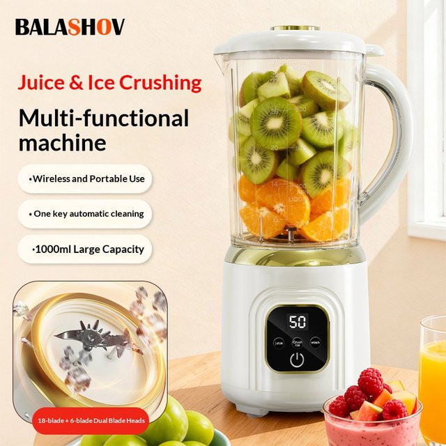 BALASHOV Tragbarer Slow Juicer Elektrischer Mini-Entsafter für Orangen und Zitronen mit USB-Anschluss in Schwarz oder Weiß - Bild 1