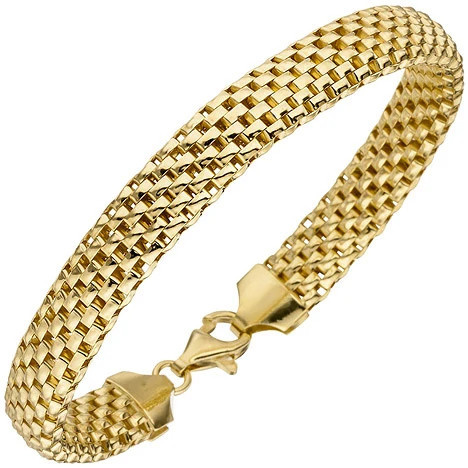 Colfem Armband 925 Sterling Silber, gold vergoldet, 19 cm, Unisex - Bild 1