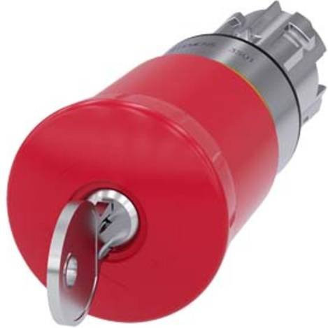 Siemens Not-Halt-Pilzdrucktaster 3SU1050-1HS20-0AA0 in Rot mit IP69K Schutzart - Bild 1