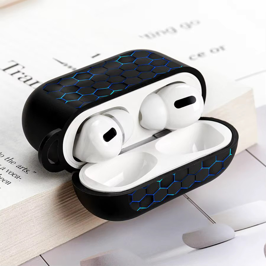 Blaue Kopfhörerhülle mit Farbverlauf für Apple AirPods 1, 2, 3, Pro und Pro 2 - Bild 3
