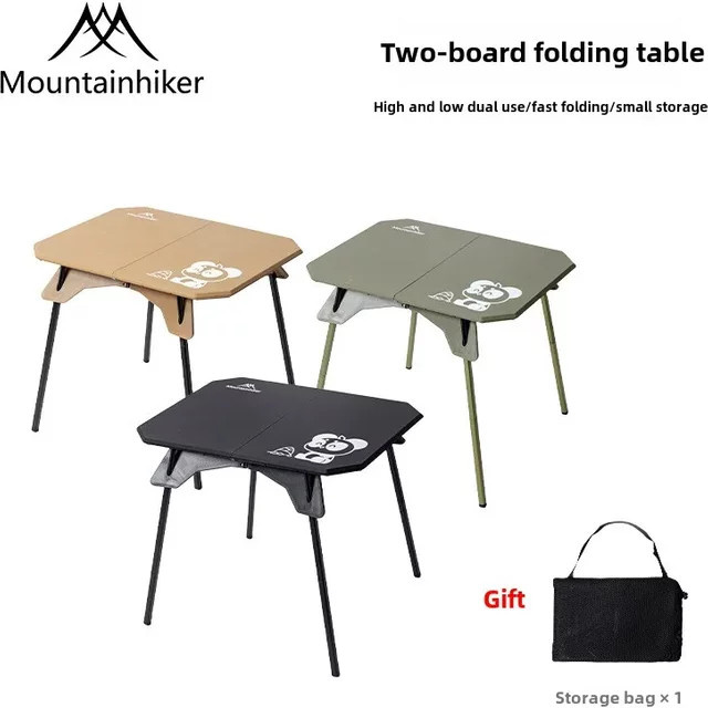 Mountainhiker Multifunktionaler klappbarer Campingtisch in Schwarz mit höhenverstellbarer Tischplatte - Bild 1
