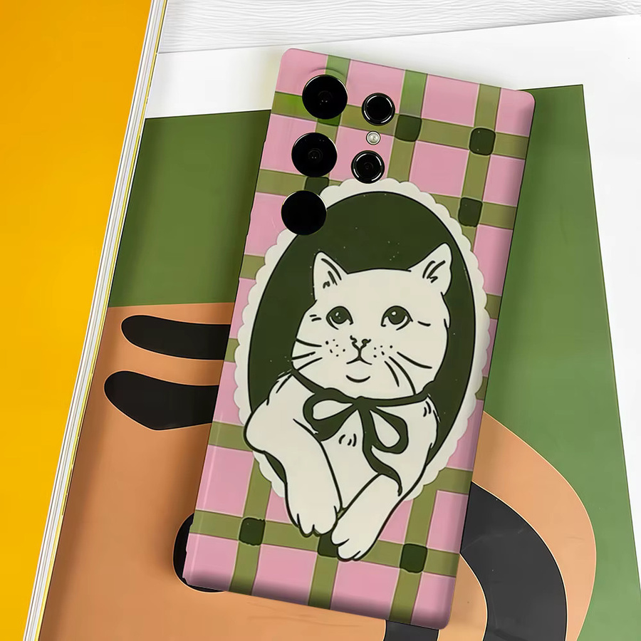 Aurbe Handyhülle mit Gingham-Muster und Schleife für Samsung Galaxy S26 S25 S24 S23 Ultra Plus, Schutzhülle in Multicolour - Bild 4