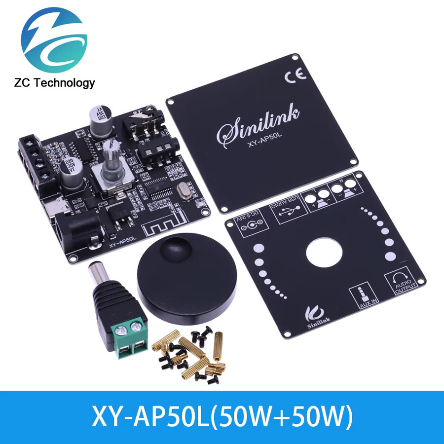 XY-AP15H Digitale Stereo Bluetooth Verstärker Platine mit USB-C und Aux Eingang, 2.0 Kanal, Schwarz - Bild 4