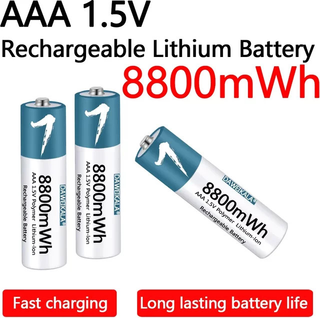 DAWEIKALA AAA Lithium-Ionen-Akku wiederaufladbar 1,5 V mit 8800 mWh - Bild 1