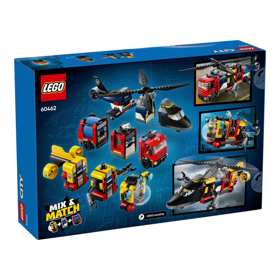 LEGO City Kombinationsset mit Hubschrauber, Löschauto und U-Boot - Bild 8