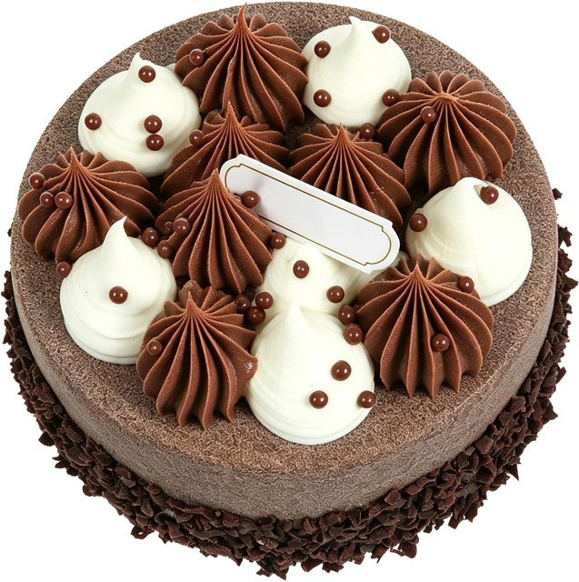 Fishine Motivkuchen Schokoladencreme als Ausstellungsrequisite für Hochzeiten und Geburtstage, Braun, Durchmesser: 10,16 cm - Bild 1