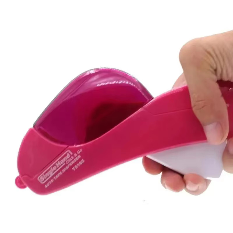 Automatischer Klebebandabroller mit Ein-Druck-Schneider für Geschenkverpackungen und Buchbinderei, Schwarz/Grau - Bild 2