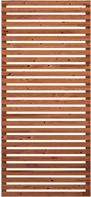 Plus Holz Sichtschutzzaun Tokyo ThermoWood in Goldbraun, Höhe: 83 cm, Breite: 180 cm - Bild 1