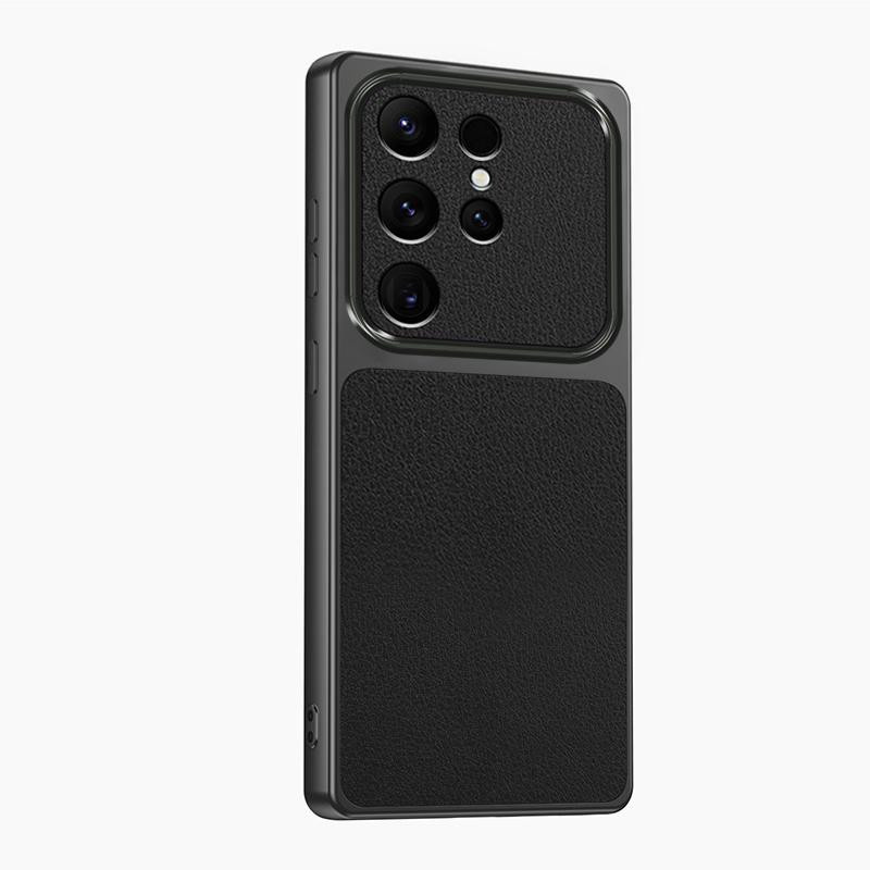 Lammleder Kameraschutz Hülle für Samsung Galaxy S26 Ultra S25 S24 S23 S22 S21 Ultra Plus FE mit beschichteter Silikonhülle in Transparent - Bild 3