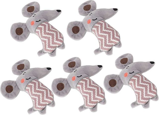 OutsideWorld Mini Cartoon Maus, Plüschtier, 5-teiliges Set, mit Katzenminze - Bild 1