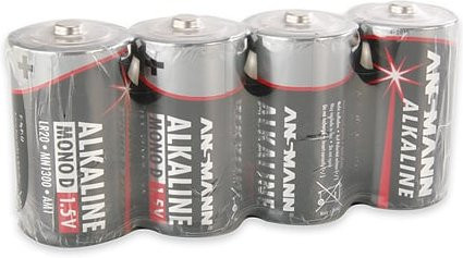 Ansmann Red-Line Mono D Alkaline-Mangan-Batterien 1,5V, 4er-Pack, Rot/Blau - Bild 2