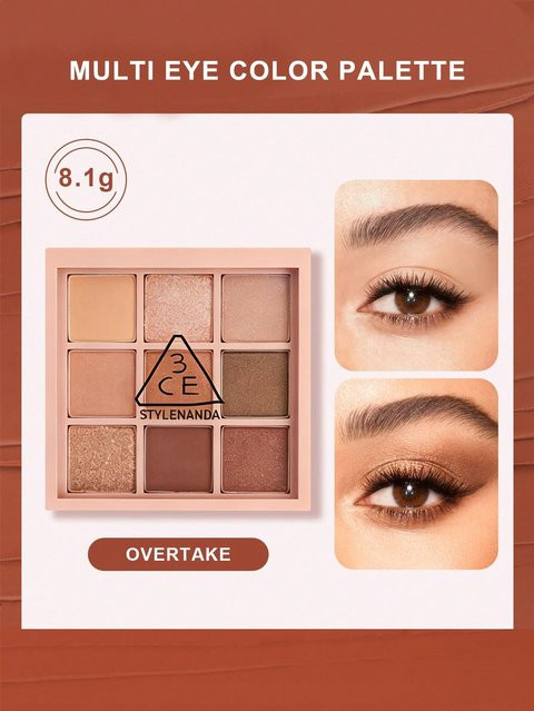 3CE Multi Color Lidschattenpalette OVERTAKE, 8,1g, Matt, Puder - Bild 1