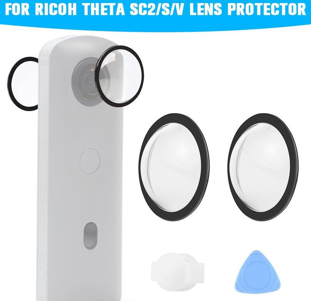PULUZ Objektivschutz PC-Schutzabdeckung Set für Insta360 X3 und Ricoh Theta SC2 in Transparent - Bild 1