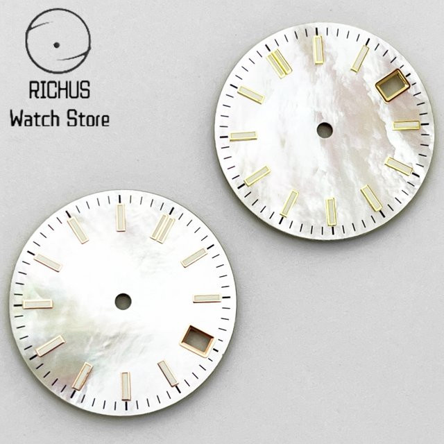 RICHUS Uhrenzifferblatt, 28,5 mm, Weiß, NH35 Automatikwerk, Unisex - Bild 1