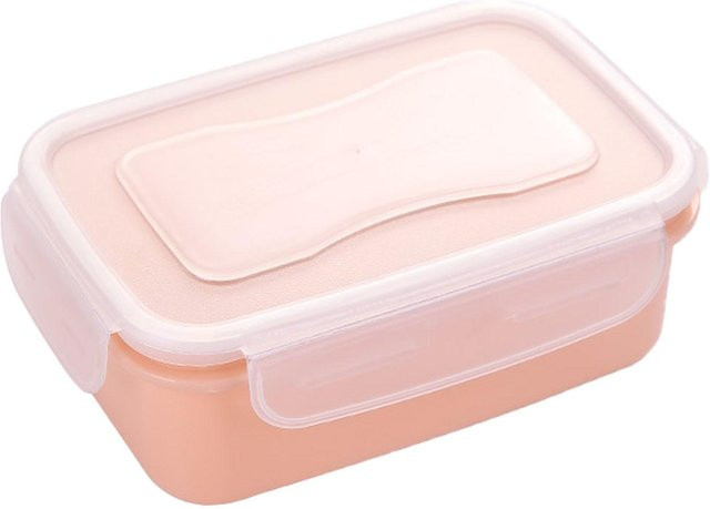 TOMTOP JMS Bento Box Mini Kühlschrank Organizer, luftdichte und auslaufsichere Lebensmittelbehälter mit Deckel, Pink, stapelbar - Bild 1