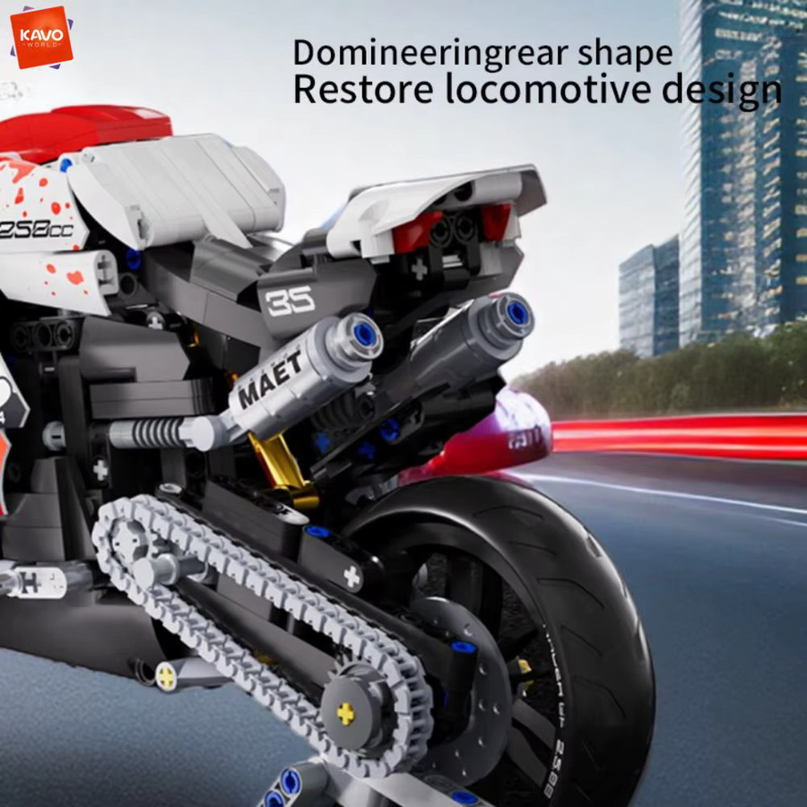 KAVOWORLD Ducato Motorrad, Baukasten-Set, 1:10 Maßstab, 883 Teile - Bild 5