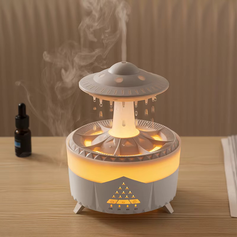 Kinscoter UFO Aroma-Diffusor und Luftbefeuchter mit Wassernebelring für ätherische Öle - Bild 2