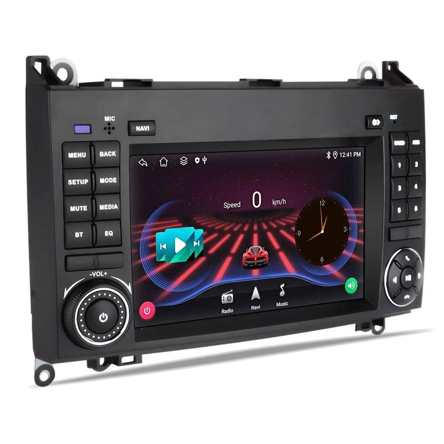 Junsun 7 Zoll Autoradio mit Bluetooth und GPS für BENZ Class W245 Vito W639 W906 in Schwarz - Bild 2