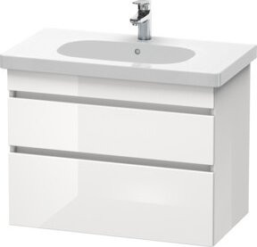 Duravit Waschtischunterschrank DuraStyle, Farbe Weiß Hochglanz, wandhängend, B: 80 cm, T: 45,3 cm, H: 61 cm - Bild 1
