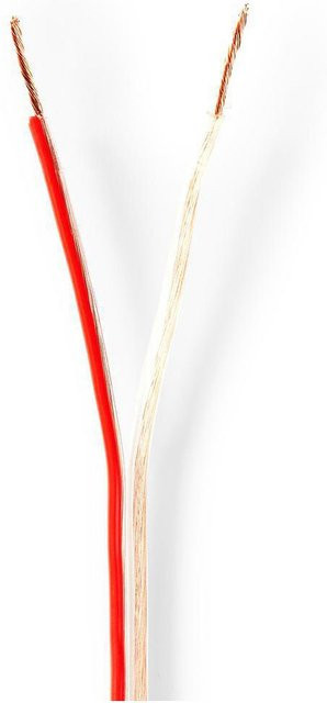 Nedis Lautsprecherkabel transparent mit roter Markierung 2x 0,75 mm² 100m - Bild 1