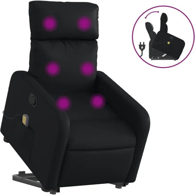 vidaXL Massagesessel mit Aufstehhilfe in Schwarz aus Kunstleder Modell 14 - Bild 1