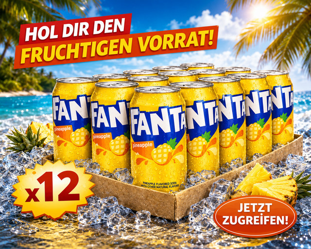Fanta Limonade Pineapple, 12 x 0,355 l - Bild 1