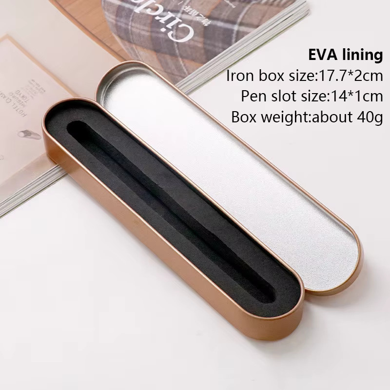 Schwarze Metall Stiftbox für Schreibwaren und Geschenke, Länge: 17 cm, Breite: 2 cm - Bild 1