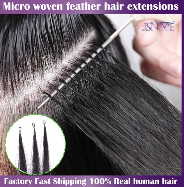 JSNME Third Feather Haarverlängerungen aus Remy-Echthaar, Damen - Bild 1