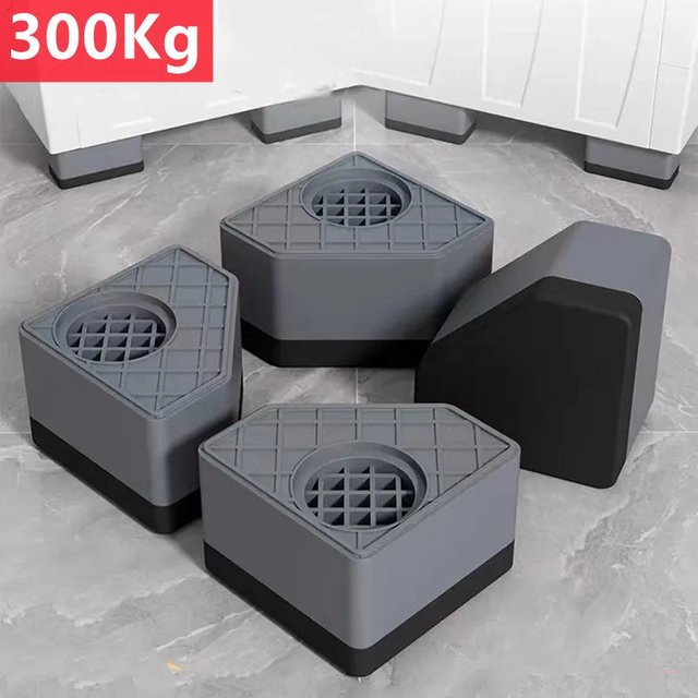 4er-Set Anti-Vibrations-Pads für Waschmaschinen in Grau zur Lärmreduzierung - Bild 1