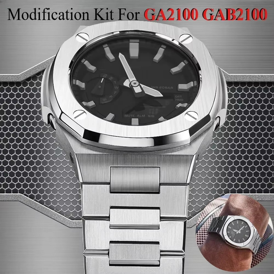 FancyWrist Uhrenarmband Mod Kit, Edelstahl, Silber - Bild 3
