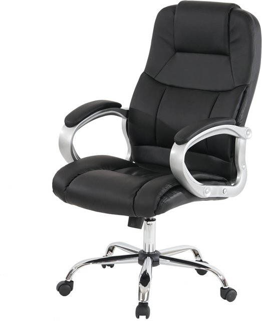 PROREGAL Profi-Bürostuhl Housten XXL in Schwarz aus Kunstleder, H x B x T: 115 x 66 x 75 cm, Sitzhöhe: 49 cm, belastbar bis 150 kg - Bild 1