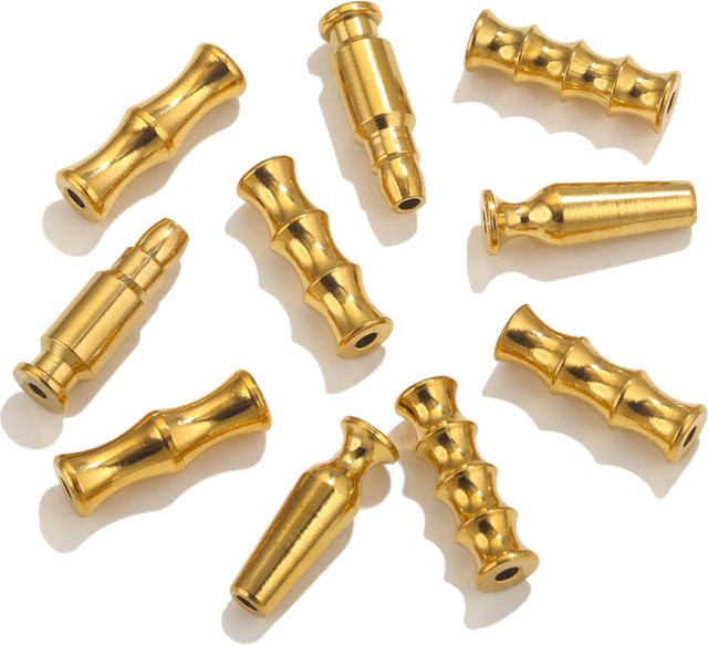 5 Stück Edelstahl Rohr Spacer Perlen, Charms - Bild 1