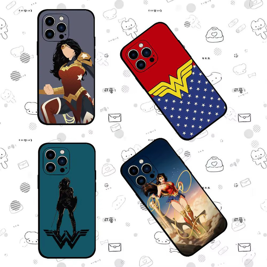 Mesuca Wonder Woman Handyhülle in Schwarz passend für iPhone 17, 16, 15, 14, 13, 11 Pro Max, Plus, X, XR, XS Max und 13 Mini - Bild 2