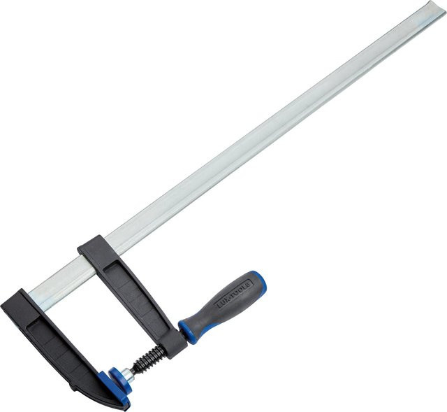LUX-TOOLS Schraubzwinge Comfort in Silber, Spannweite: 600 mm, Breite: 120 mm - Bild 1