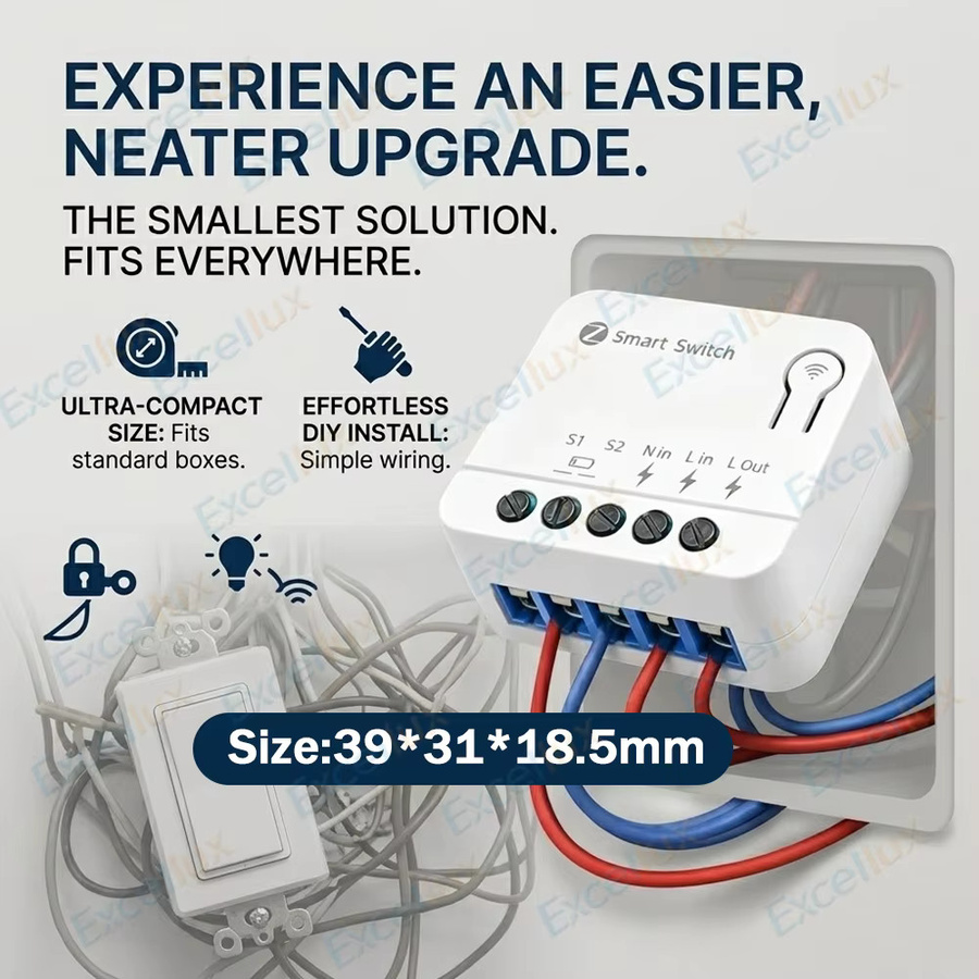 Tuya Zigbee Smart Switch Modul 10A DIY Smart Home Relais in Weiß, kompatibel mit Smart Life, Alexa und Echo - Bild 3