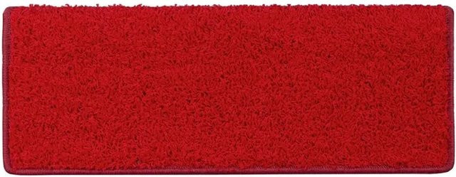 KARAT Shaggy Stufenmatte Sphinx Hochflor Rot, B/T: 23,5 x 65 cm - Bild 1