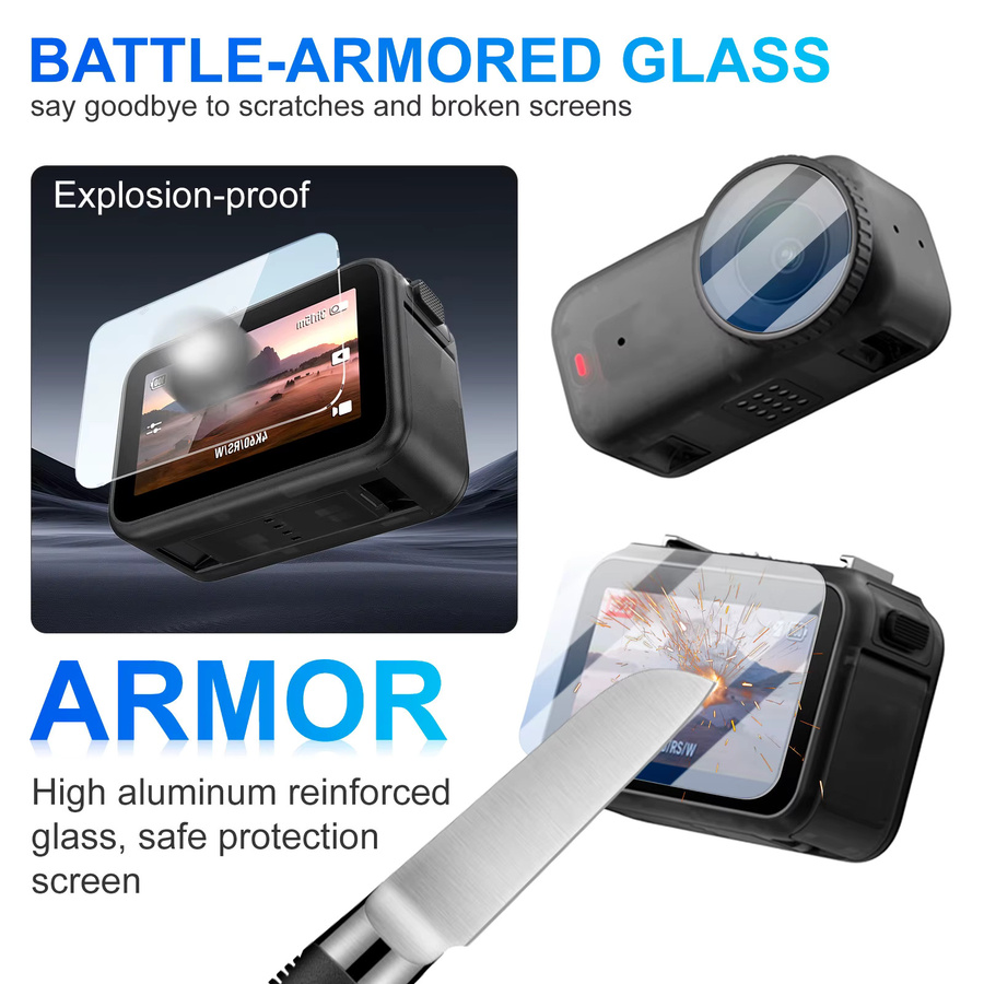 AR 9H Härteglas für DJI Osmo Nano zum Schutz von Bildschirm und Linse, transparentes Ultra-HD Zubehör aus gehärtetem Glas - Bild 2