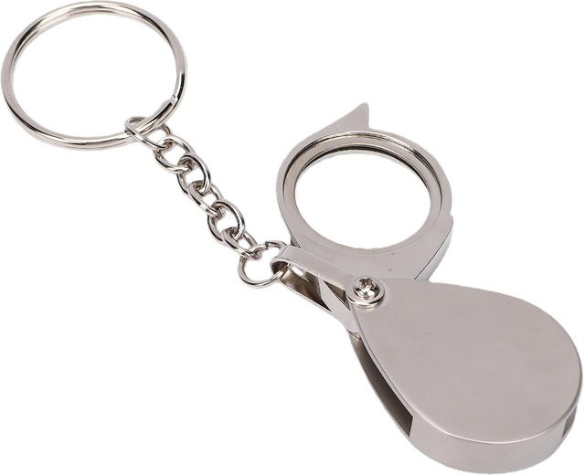 TOMTOP Taschenlupe 30x, silver, faltbar - Bild 1