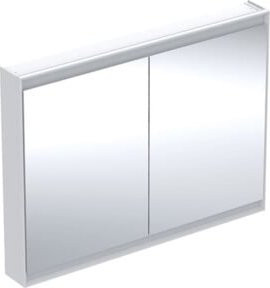 Geberit Spiegelschrank One in Weiß mit 2 Türen, LED-Beleuchtung und Sensor-Schalter, B/H/T: 120 x 90 x 15 cm - Bild 1