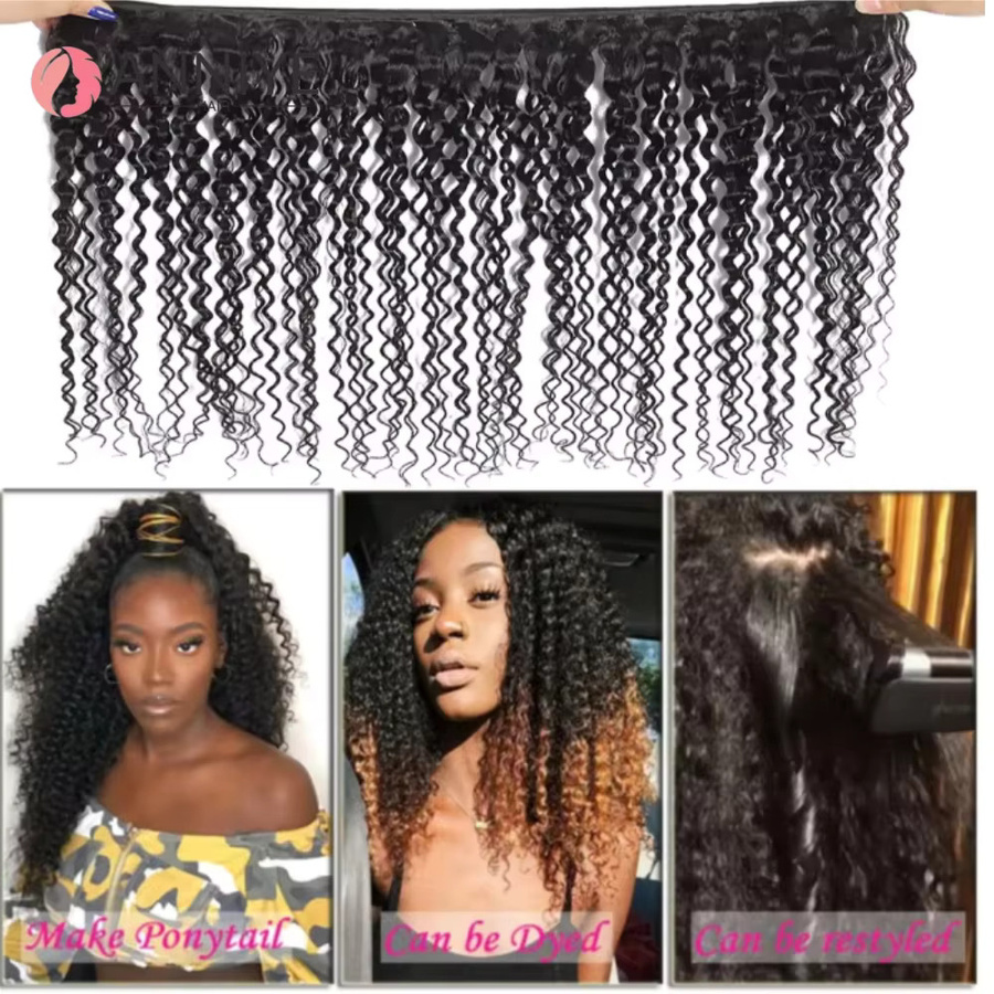 ANNIYE Hair Kinky Curly Echthaarverlängerungen, Damen - Bild 4