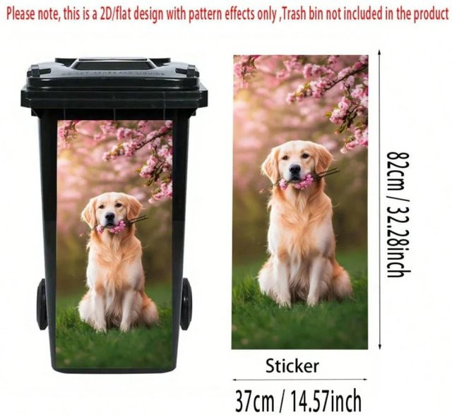 Selbstklebende Mülleimer-Aufkleber jinshengMC mit Animal-Print Design in Mehrfarbig für die Dekoration von Mülltonnen im Außenbereich - Bild 1