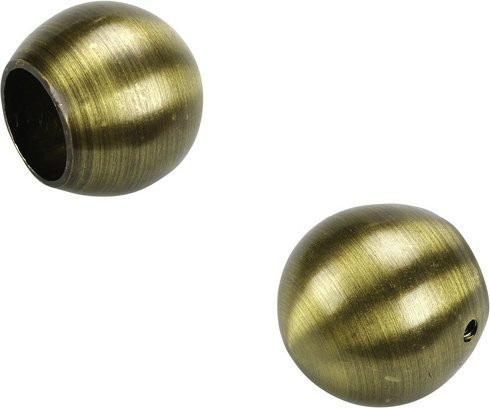 LIEDECO Endstück Kugel aus Metall in Bronze und Braun mit 20 mm Durchmesser - Bild 1