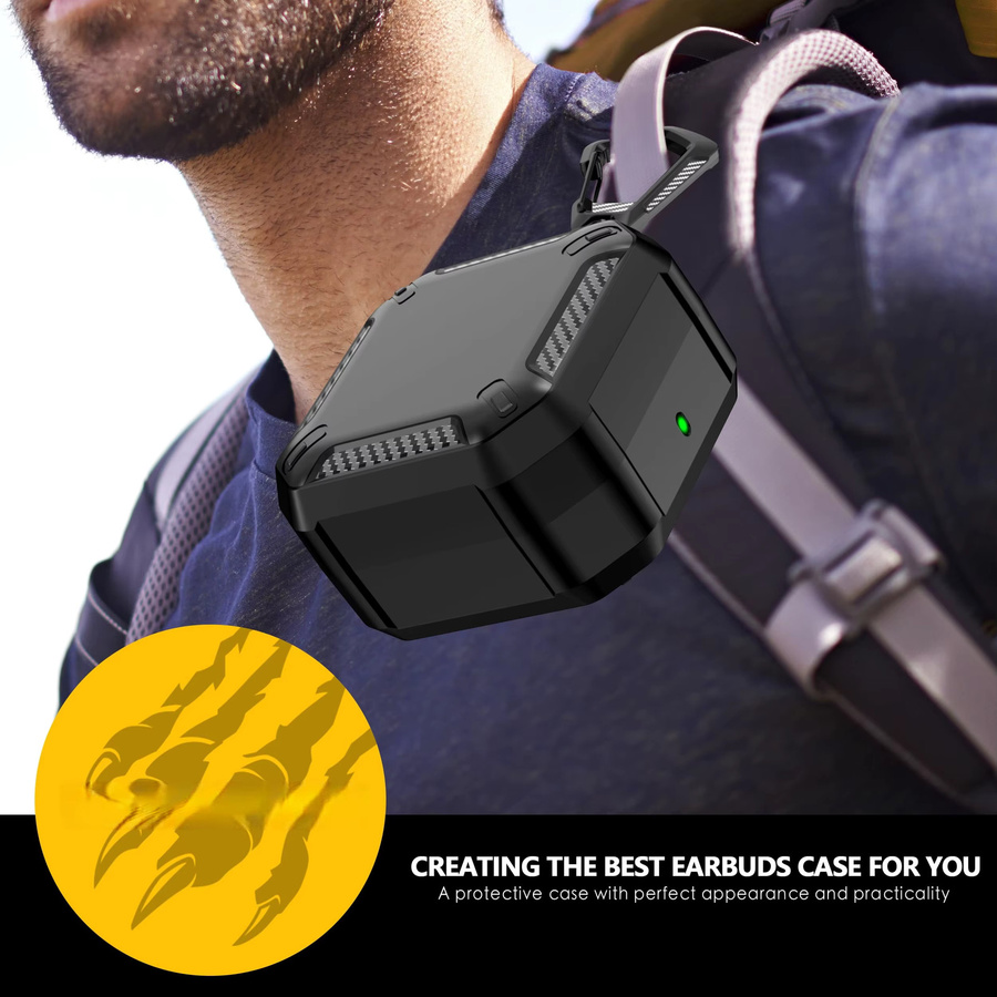 Samsung Galaxy Buds 4 / Buds 4 Pro Schutzhülle mit magnetischem Verschluss und Trageband in Schwarz oder Transparent - Bild 5